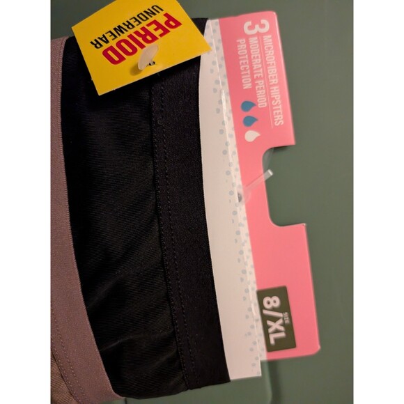 Hanes Women's Comfort Brief Period Underwear 3-Pack DH3 XL Multicolor NWT Size 8 - Picture 2 of 3